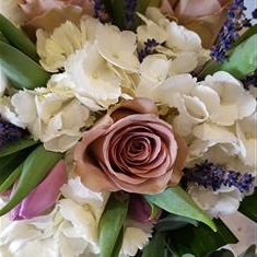 toffee rose compact hand tied