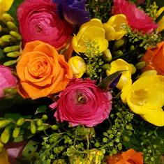 very vibrant spring bouquet